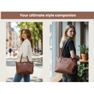 Premium Vegan Leather Handbag | colour-Brown