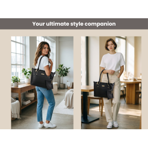 Premium Vegan Leather Handbag | colour-Black