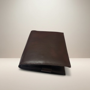 Men’s Minimalist Vegan Leather Bifold Wallet – Sleek & Sustainable