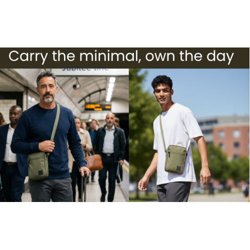 All-Day Unisex Sling Bag - Colour Olive